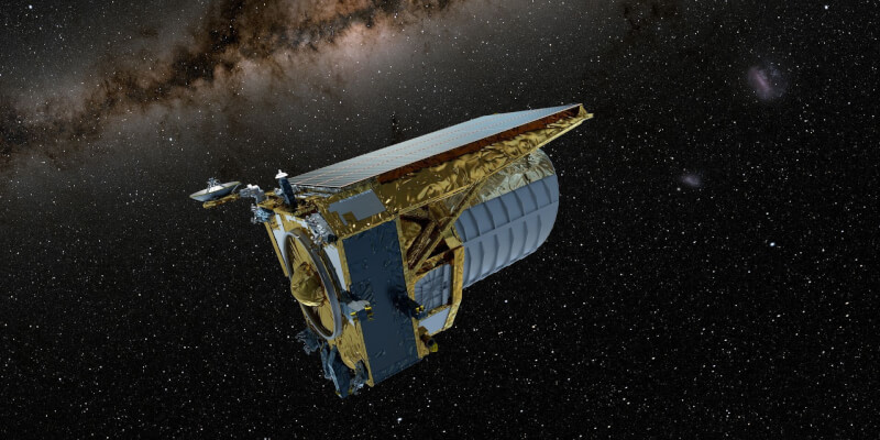 歐洲「歐幾里得」天文望遠鏡1日升空展開首次任務。（歐洲太空總署/Handout via 路透社）