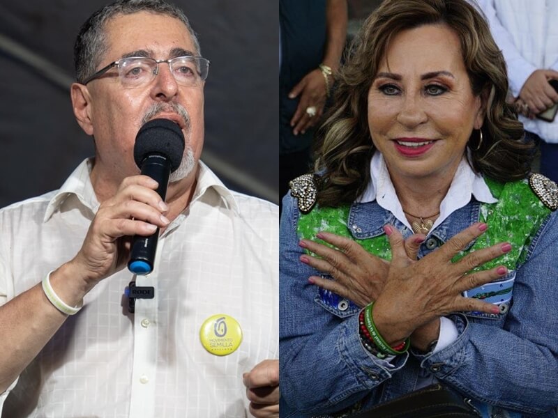 8月20日瓜地馬拉決選，將由前第一夫人托瑞斯（右）對決前總統之子阿雷巴洛（左）。（右圖取自facebook.com/SandraTorresGua，左圖取自facebook.com/Dr.BernardoArevalodeLeon）