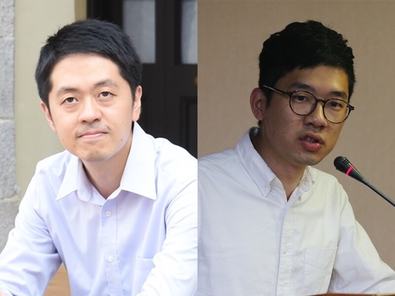 香港警方國家安全處3日宣布通緝羅冠聰（右）和許智峯（左）等8名海外港人，指他們涉嫌違反「港區國安法」。（左圖取自許智峯臉書facebook.com、右圖為中央社檔案照片）