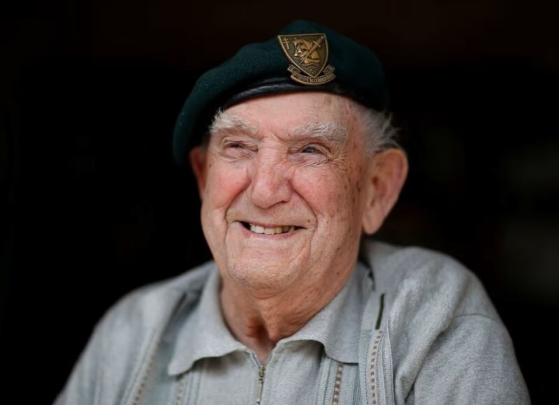 法國唯一尚存參與過1944年二戰諾曼第登陸的突擊隊員高提耶3日辭世，享嵩壽100歲。（路透社）