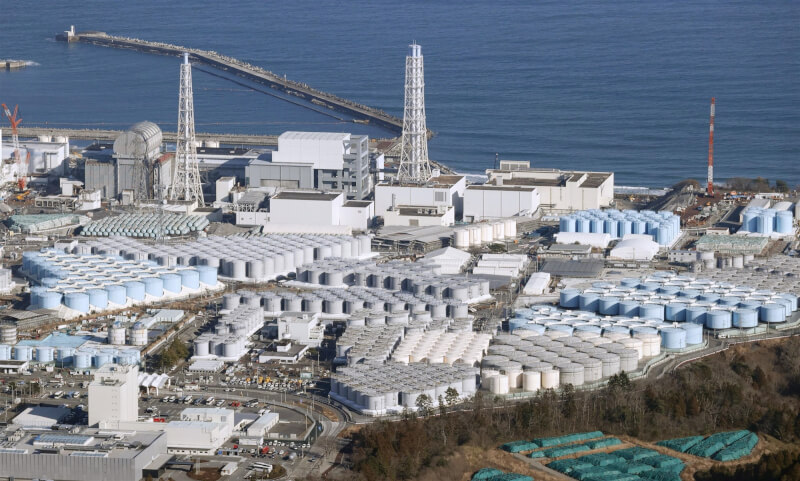 圖為福島第一核電廠機組。（共同社）