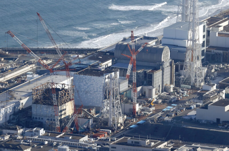 日經新聞報導，日本政府最快8月將排放福島核電廠的核處理水。圖為福島第一核電廠機組。（共同社）