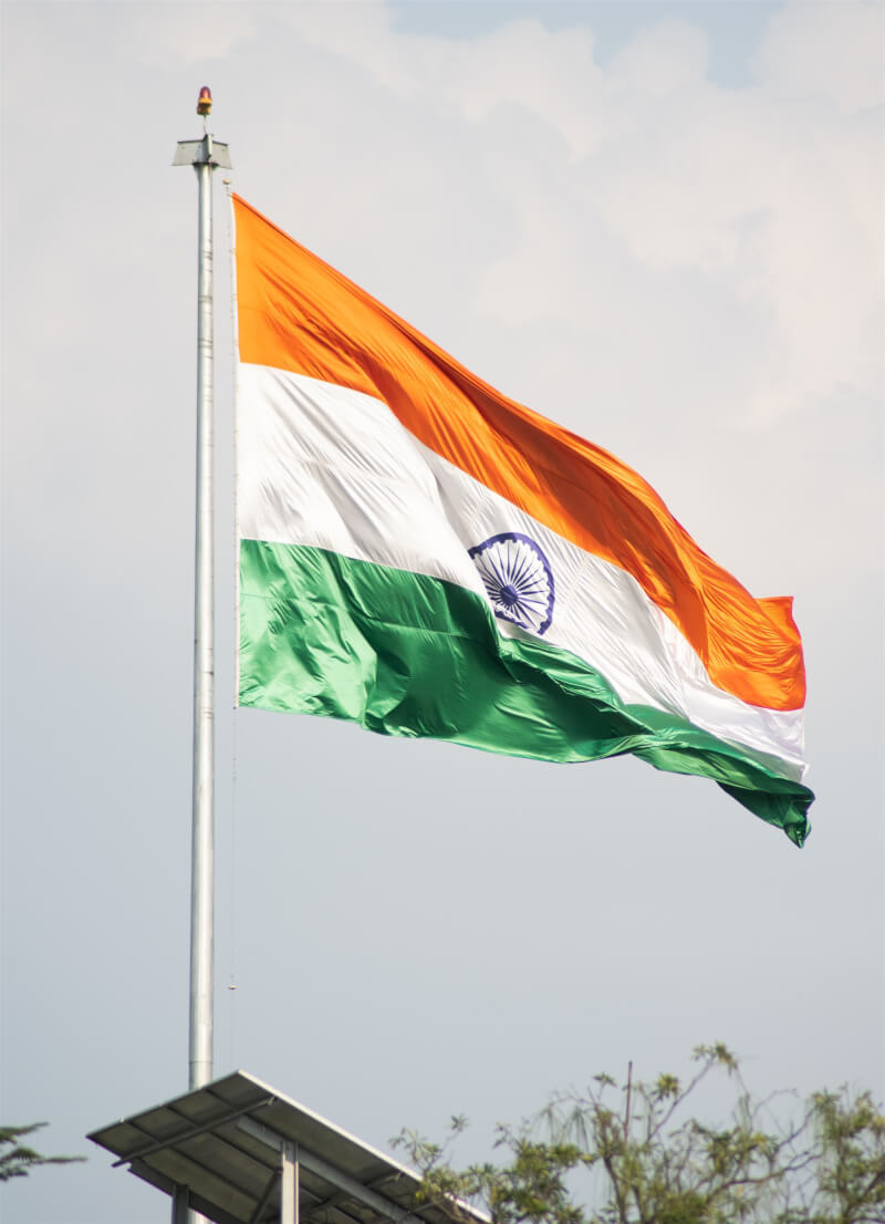 圖為印度國旗。（圖取自Unsplash圖庫）
