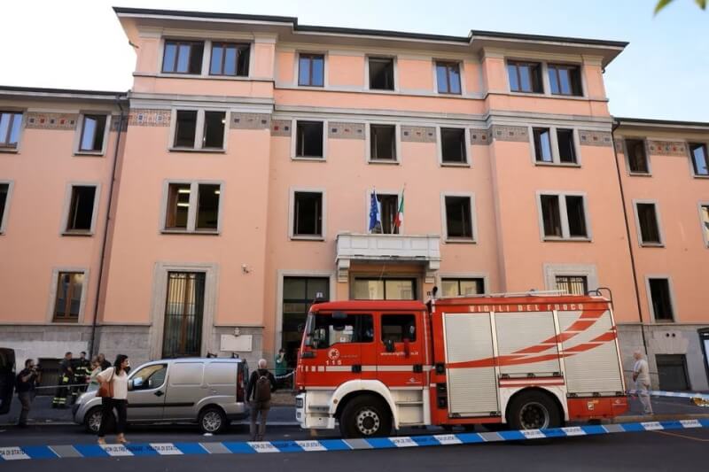 義大利米蘭一處老人安養中心7日凌晨火警釀6死。（路透社）