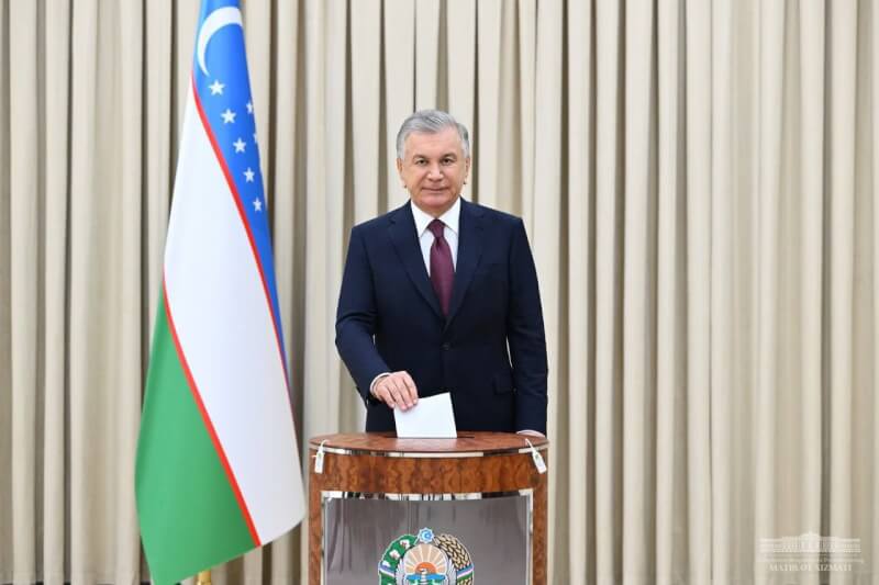 根據10日初步計票結果，烏茲別克總統米爾濟約耶夫贏得第3個任期。（圖取自facebook.com/Mirziyoyev）