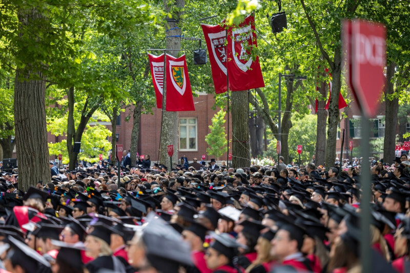 圖為2023年哈佛大學畢業典禮。（圖取自facebook.com/Harvard）