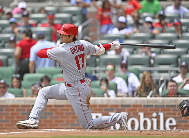 洛杉磯天使球星大谷翔平獲選美聯7月MVP。（共同社）