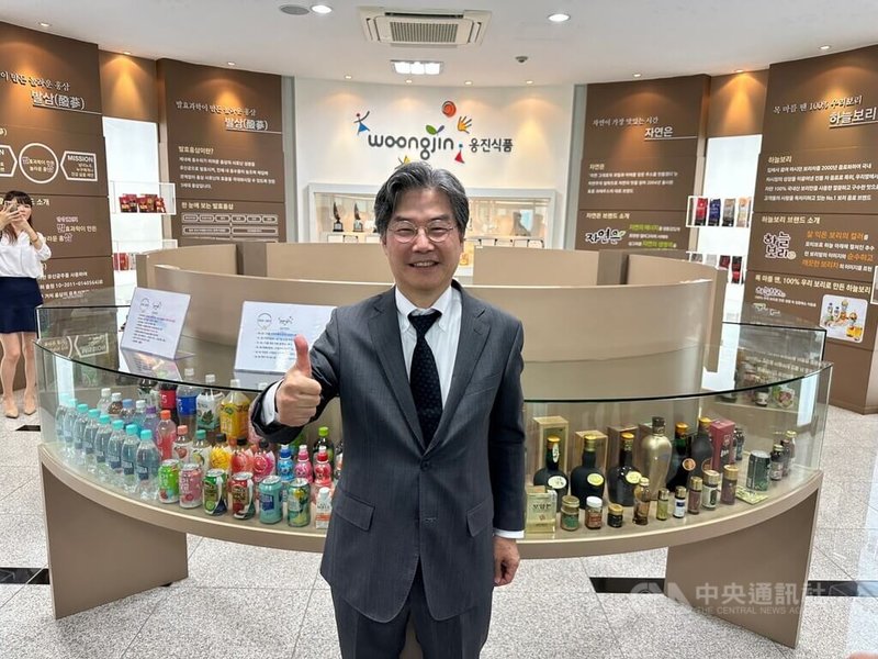 韓國熊津食品總經理李芷浩（圖）表示，統一集團旗下擁有強大的通路體系，產品面更涵蓋多面性，是熊津在眾多買家中選擇統一的主要關鍵。中央社記者韓婷婷公州攝  112年8月4日