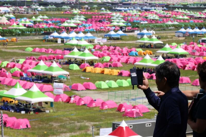世界童子軍大露營在韓國舉行，有多達3萬9000人參加。（路透社）