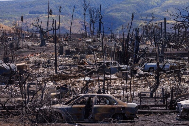夏威夷毛伊島8月遭野火肆虐，釀逾百死。（路透社）