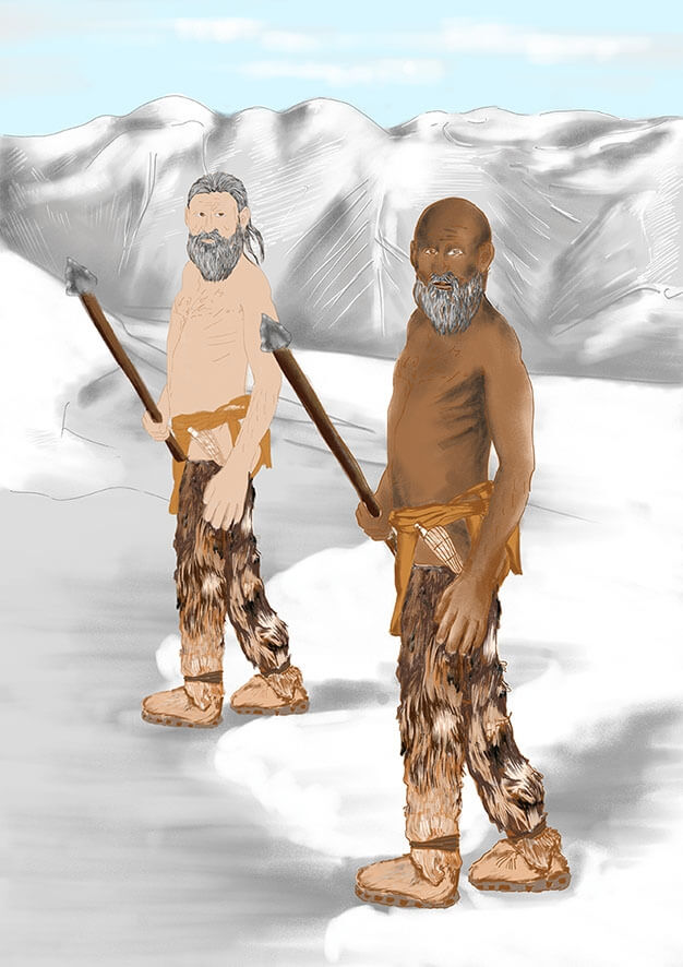 根據最新德國研究，32年前在阿爾卑斯山發現的冰凍木乃伊「冰人奧茲」祖先來自西亞而非東歐，且他原本膚色比之前認為的更深。（圖取自twitter.com/MPI_EVA_Leipzig）