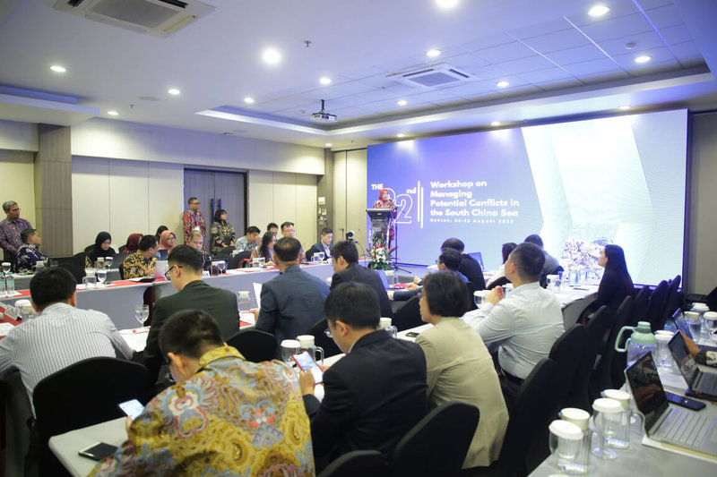 第32屆「管理南海潛在衝突」研討會24日舉行，主要聚焦南海的潛在衝突及經濟發展、海洋研究合作等議題。（印尼外交部提供）中央社記者李宗憲雅加達傳真 112年8月24日
