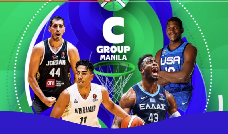世界盃男子籃球賽25日揭幕，其中美國男籃和希臘、紐西蘭、約旦同組，預期拿下分組第1毫無難度。（圖取自國際籃球總會網頁fiba.basketball）