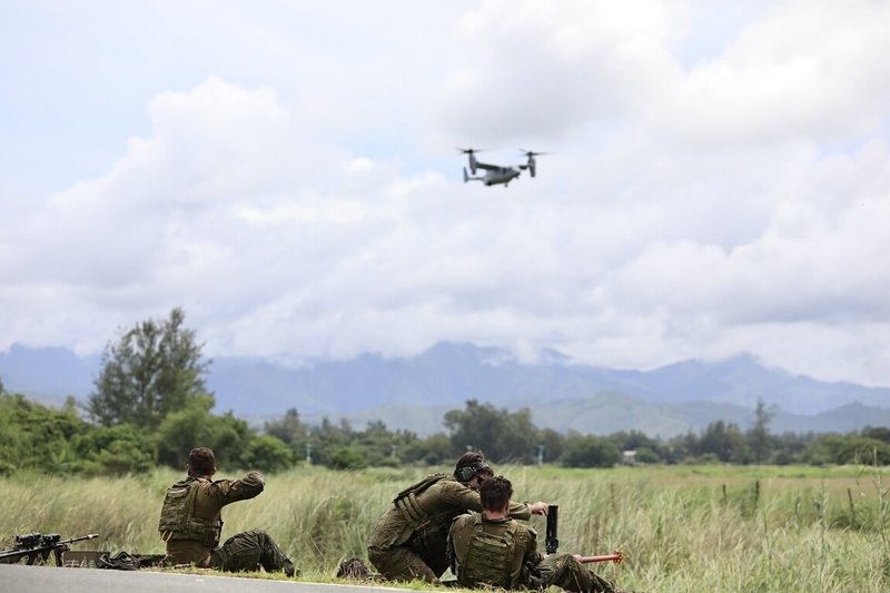 菲律賓武裝部隊和澳洲國防軍25日舉行「波浪」雙邊兩棲演習。（菲律賓國防部提供）中央社記者陳妍君馬尼拉傳真 112年8月25日