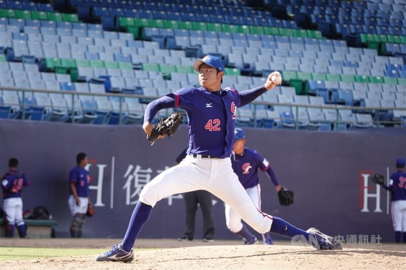 U18世界盃青棒錦標賽台灣隊2日將在洲際棒球場與韓國隊交手，推出陣中唯一左投林維恩（圖）掛帥先發。（中央社檔案照片）