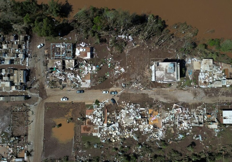 圖為南大河州受洪災影響的房屋。（路透社）