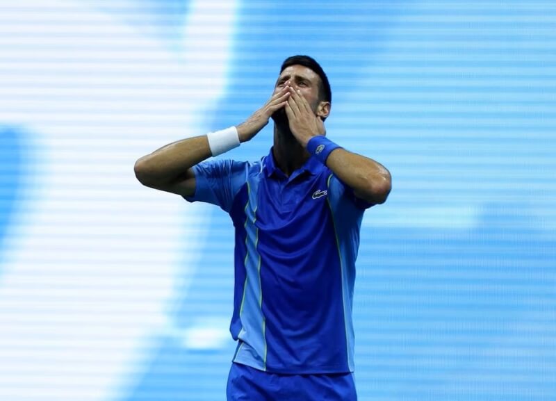 喬科維奇（圖）10日在美網決賽直落三擊敗梅迪維夫，奪下生涯第24座大滿貫冠軍。（路透社）