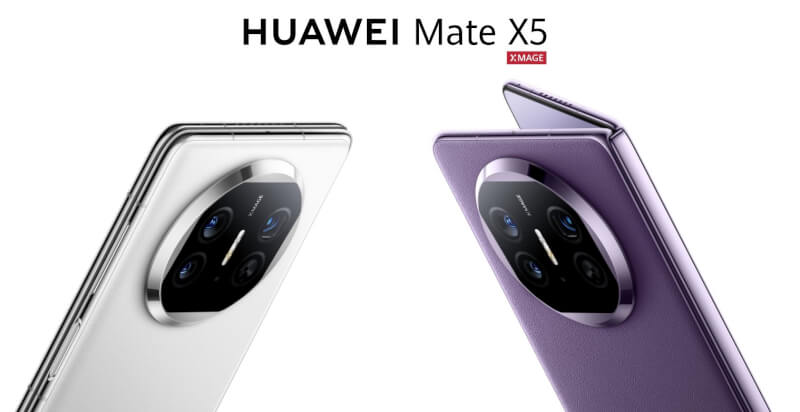 華為8日開始預售的Mate X5旗艦折疊手機，14日正式開賣。（圖取自華為網頁consumer.huawei.com）