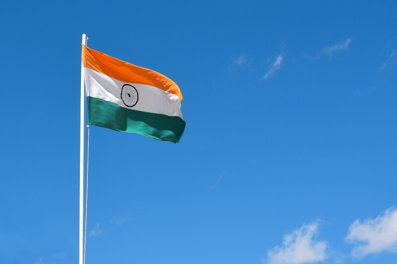 圖為印度國旗。（圖取自Pixabay圖庫）