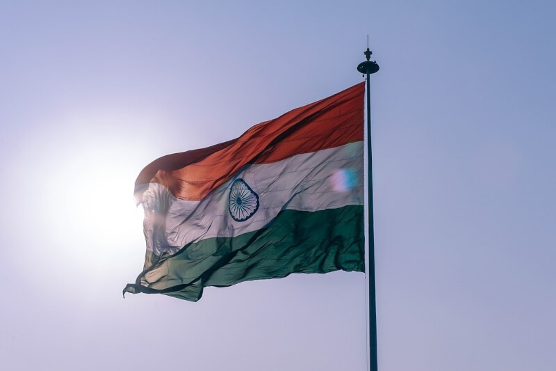 圖為印度國旗。（圖取自Pixabay圖庫）