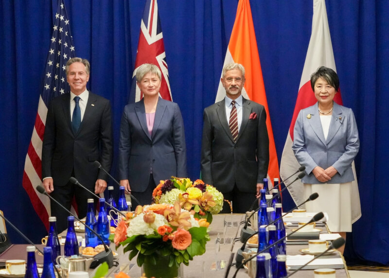 「四方安全對話」（Quad）外長會議22日在美國紐約舉行。（圖取自facebook.com/Mofa.Japan）