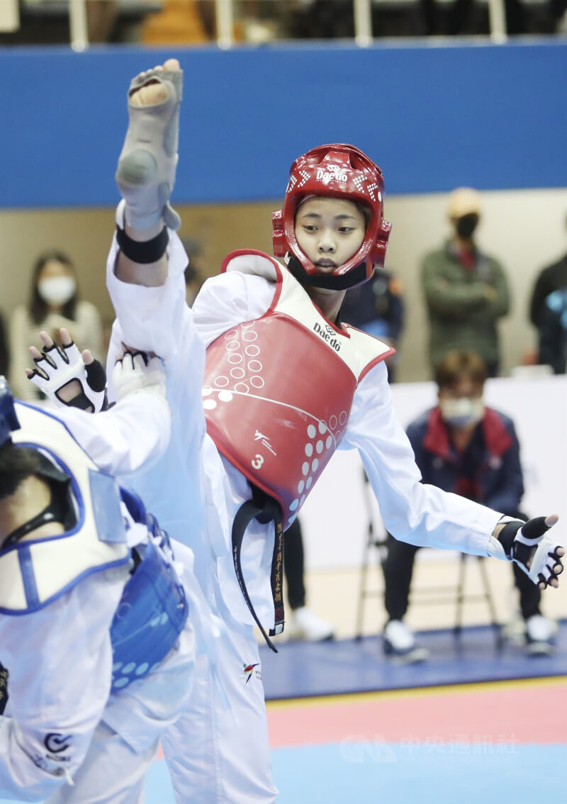 圖為台灣跆拳道選手羅嘉翎。（中央社檔案照片）