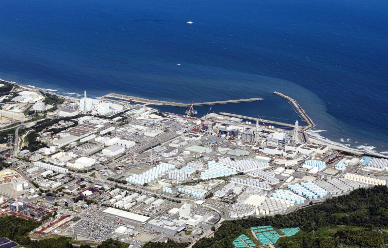 日本福島「核處理水」預定10月5日啟動第2波排海作業。圖為福島第一核電廠。（共同社）