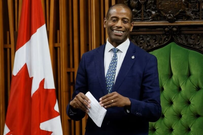 加拿大國會下議院3日選出佛加斯（圖）為首位非裔議長。（路透社）