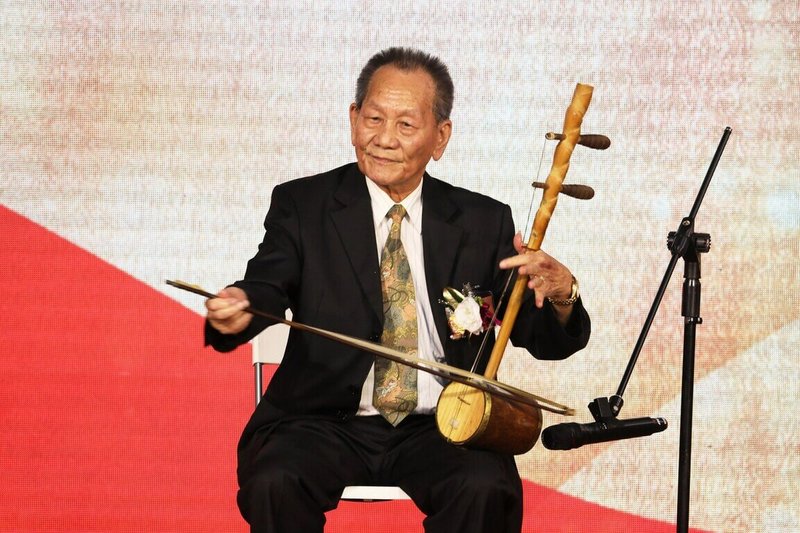 重要傳統表演藝術「歌仔戲後場音樂」保存者林竹岸8日辭世，享壽88歲，文化部將呈請總統明令褒揚。（文化部提供）中央社記者趙靜瑜傳真  112年10月9日