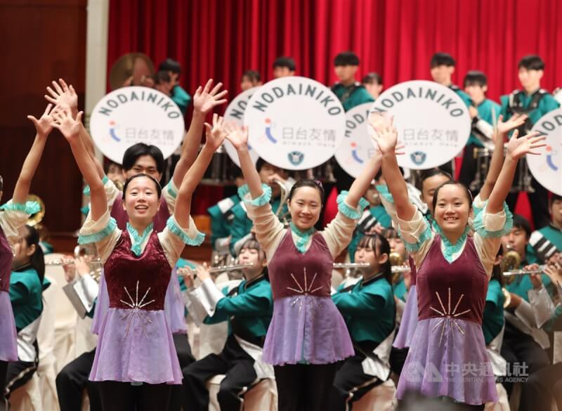 日本東京農業大學第二高等學校吹奏樂部9日在圓山大飯店帶來精彩演出。中央社記者謝佳璋攝 112年10月9日