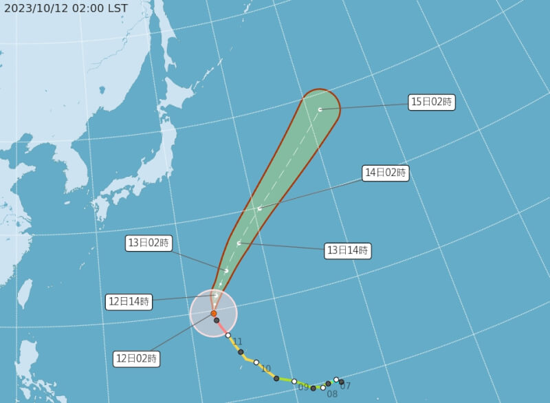 氣象署表示，颱風布拉萬對台灣天氣沒有直接影響。（圖取自氣象署網頁cwa.gov.tw）