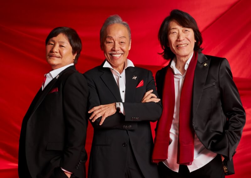 谷村新司(中)和堀内孝雄(左)、矢澤透(右)組成團體「艾麗斯」。(圖取自艾麗斯官方網頁alice1972.com)