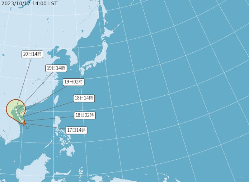氣象署17日表示，颱風三巴未來24小時有機會生成，對台無直接影響。（圖取自氣象署網頁cwa.gov.tw）