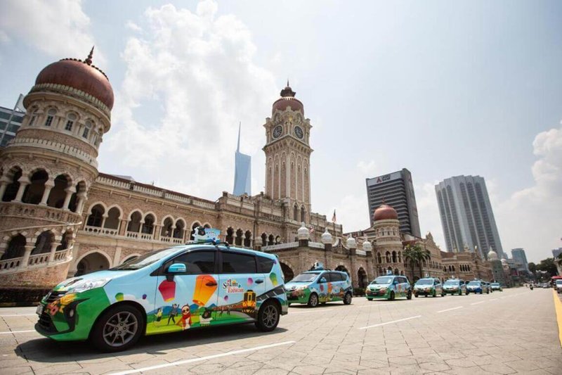 交通部觀光署駐吉隆坡辦事處推出3個月的主題車宣傳活動，從10月起有200輛Taiwan OhBear Car造型主題車在大馬街頭出沒。（觀光署駐吉隆坡辦事處提供）中央社記者黃自強吉隆坡傳真  112年11月6日