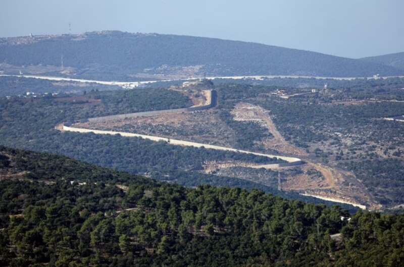 圖為以色列與黎巴嫩邊界。（路透社）