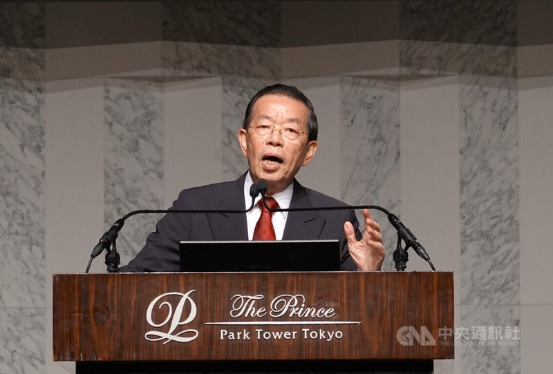 七大工業國集團（G7）外長會議8日發表共同聲明，重申台灣海峽的和平穩定對於國際社會的安全與繁榮不可或缺。對此，駐日代表謝長廷在東京出席一項論壇後表示非常感謝，因日本政府，還有蔡英文總統的努力，台灣議題已慢慢國際化。中央社記者楊明珠東京攝 112年11月9日