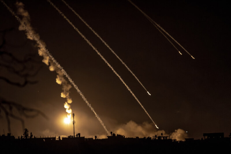 12日以色列空襲加薩。（安納杜魯新聞社）