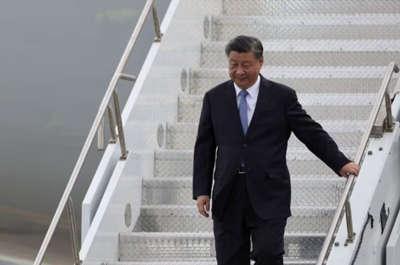 中國國家主席習近平15日抵達舊金山。（路透社）