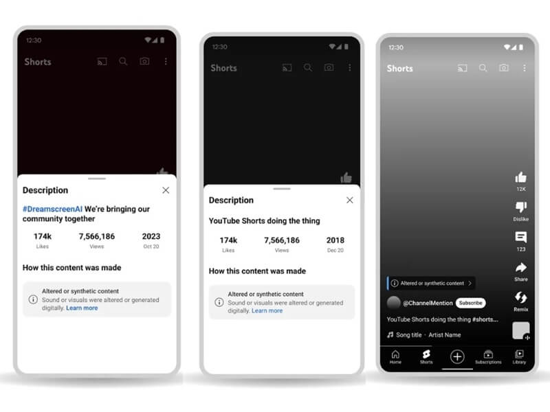 Google旗下影音平台YouTube未來會透過新增標籤等方式，提醒觀眾哪些是AI生成影片。（圖取自YouTube官方部落格網頁blog.youtube）