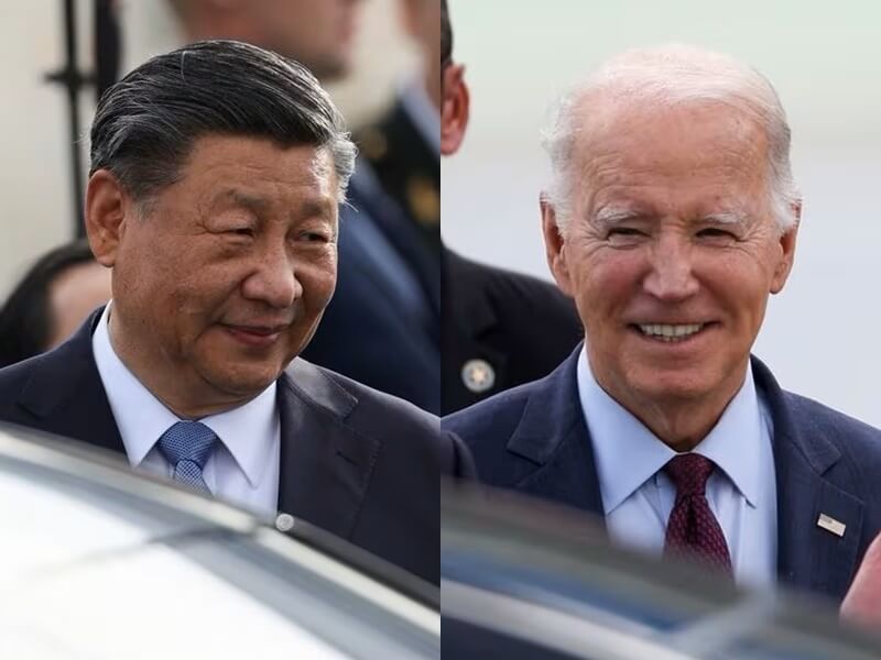 美國總統拜登（右）和中國國家主席習近平（左）將在APEC峰會登場前會晤，2人於當地時間14日飛抵舊金山。（路透社）