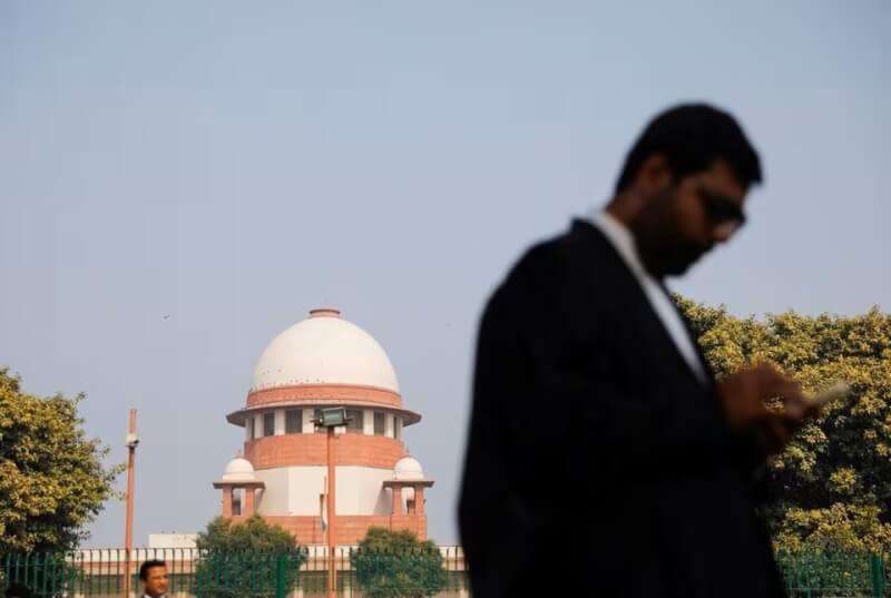 圖為位於新德里的最高法院。（路透社）