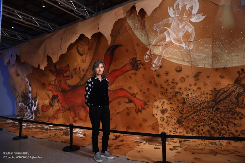 日本藝術家鴻池朋子（圖）以漫畫「哆啦A夢」主角群中唯一的女生「靜香」為發想，打造作品「靜香的洞窟」，16日起將在「THE 哆啦A夢展 台北 2023」展出。（聯合數位文創提供）中央社記者王寶兒傳真 112年12月12日