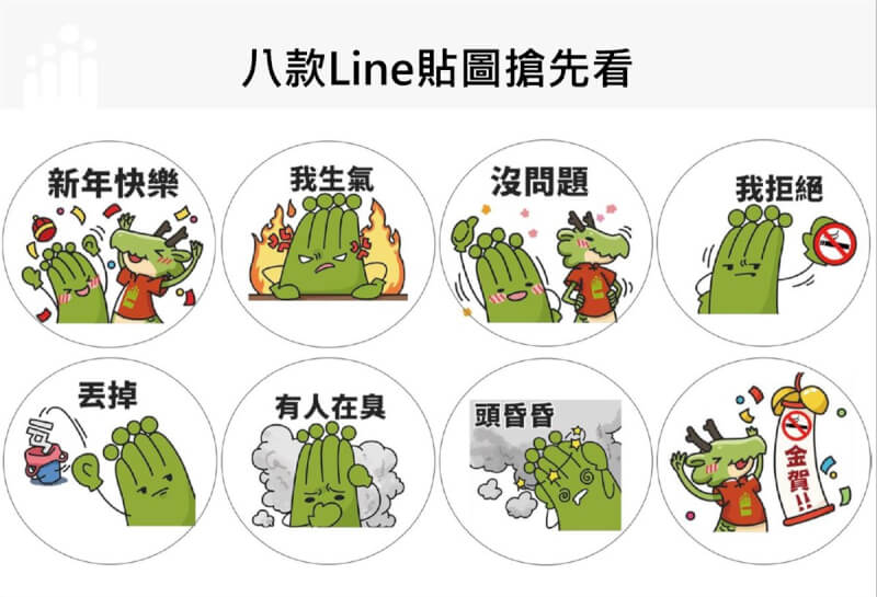 國民健康署推出拒菸LINE貼圖「龍是為你好」,融合國健署吉祥物「健康Q寶」與龍寶寶元素,19日上午10時起上架,只要加入國民健康署LINE官方帳號即可免費下載,送完為止。(國健署提供)中央社記者陳婕翎傳真 112年12月13日