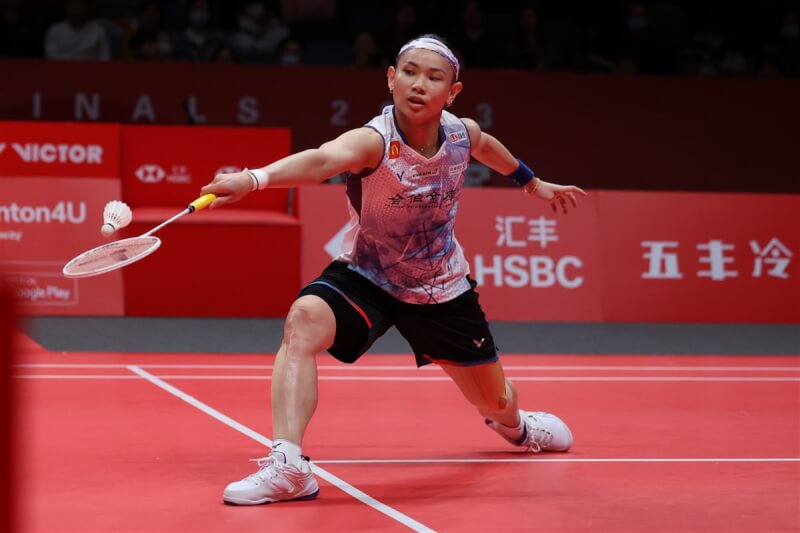 台灣羽球好手戴資穎14日羽球年終賽比賽畫面。（BadmintonPhoto提供）