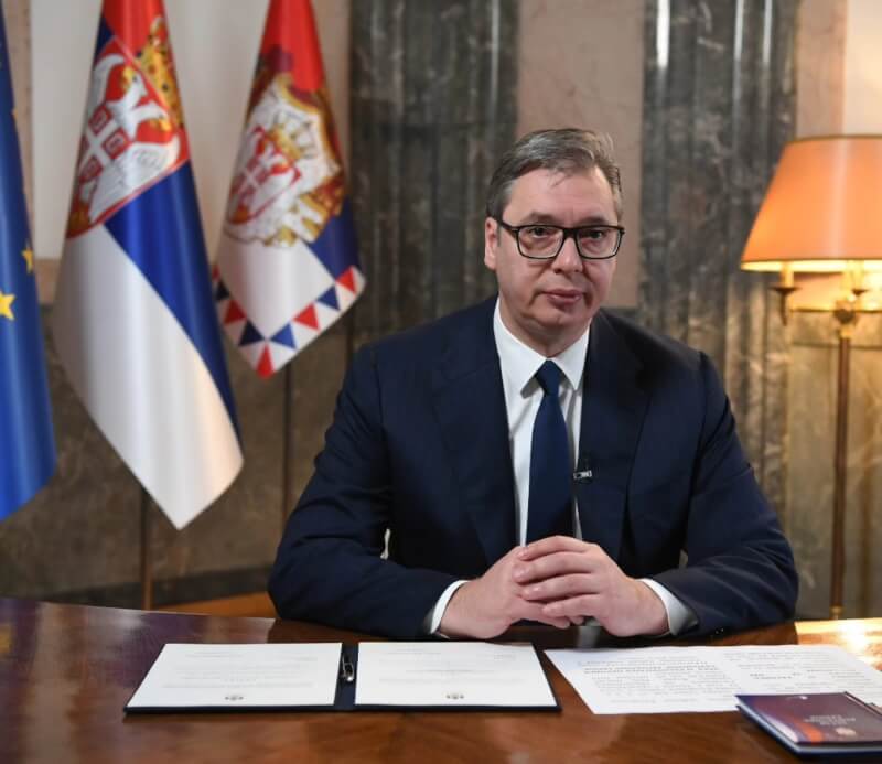 塞爾維亞總統武契奇。（圖取自facebook.com/buducnostsrbijeavucic）