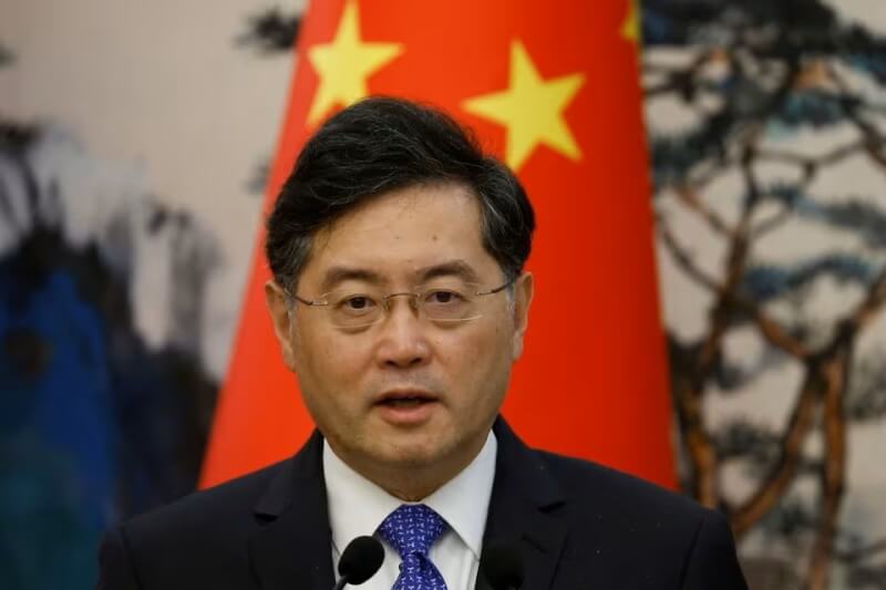 秦剛今年7月25日被免去中國外長一職。（路透社）