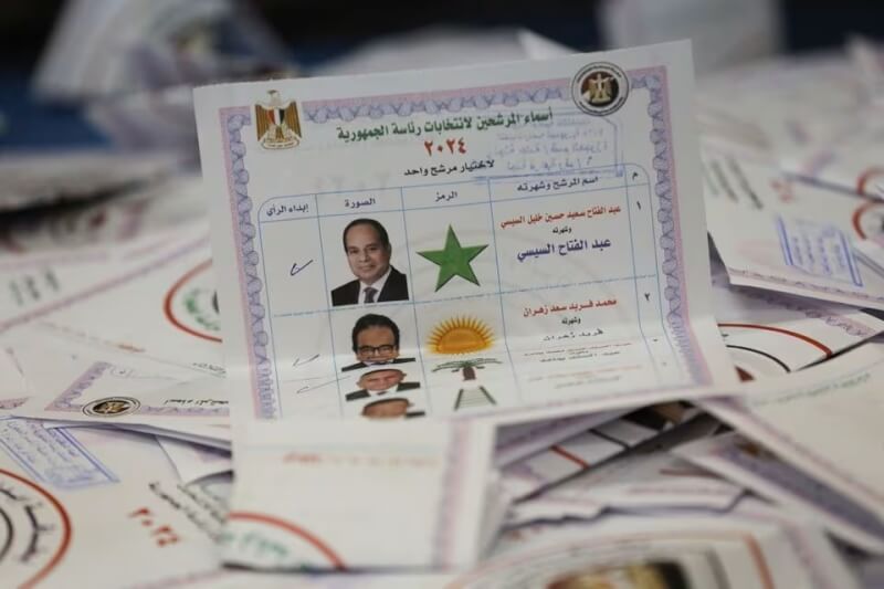 圖為埃及大選選票。（路透社）