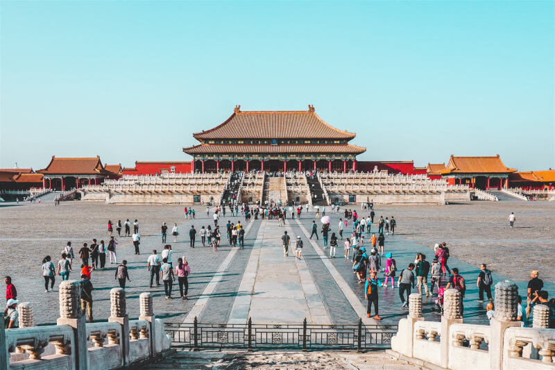 圖為民眾遊覽北京紫禁城。（示意圖／圖取自Unsplash圖庫）