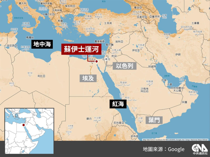 葉門叛軍「青年運動」在紅海攻擊來往船隻，擾亂全球貿易。（中央社製圖）