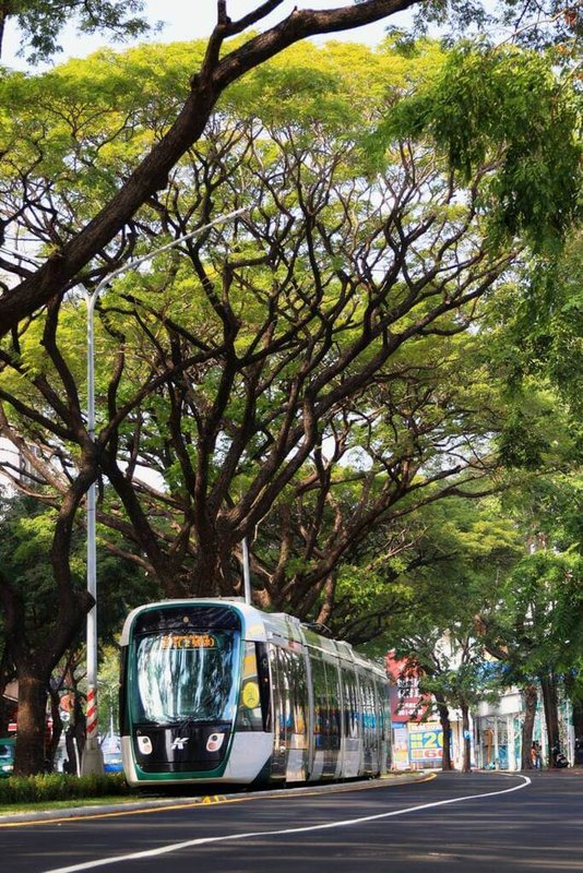 高雄輕軌113年元旦通車試營運，市府推出「輕軌成圓全線路段免費搭乘」服務，自元旦起至2月25日止，民眾在全線各月台進出站刷卡可免費搭乘。（高雄市政府提供）中央社記者林巧璉傳真 112年12月30日